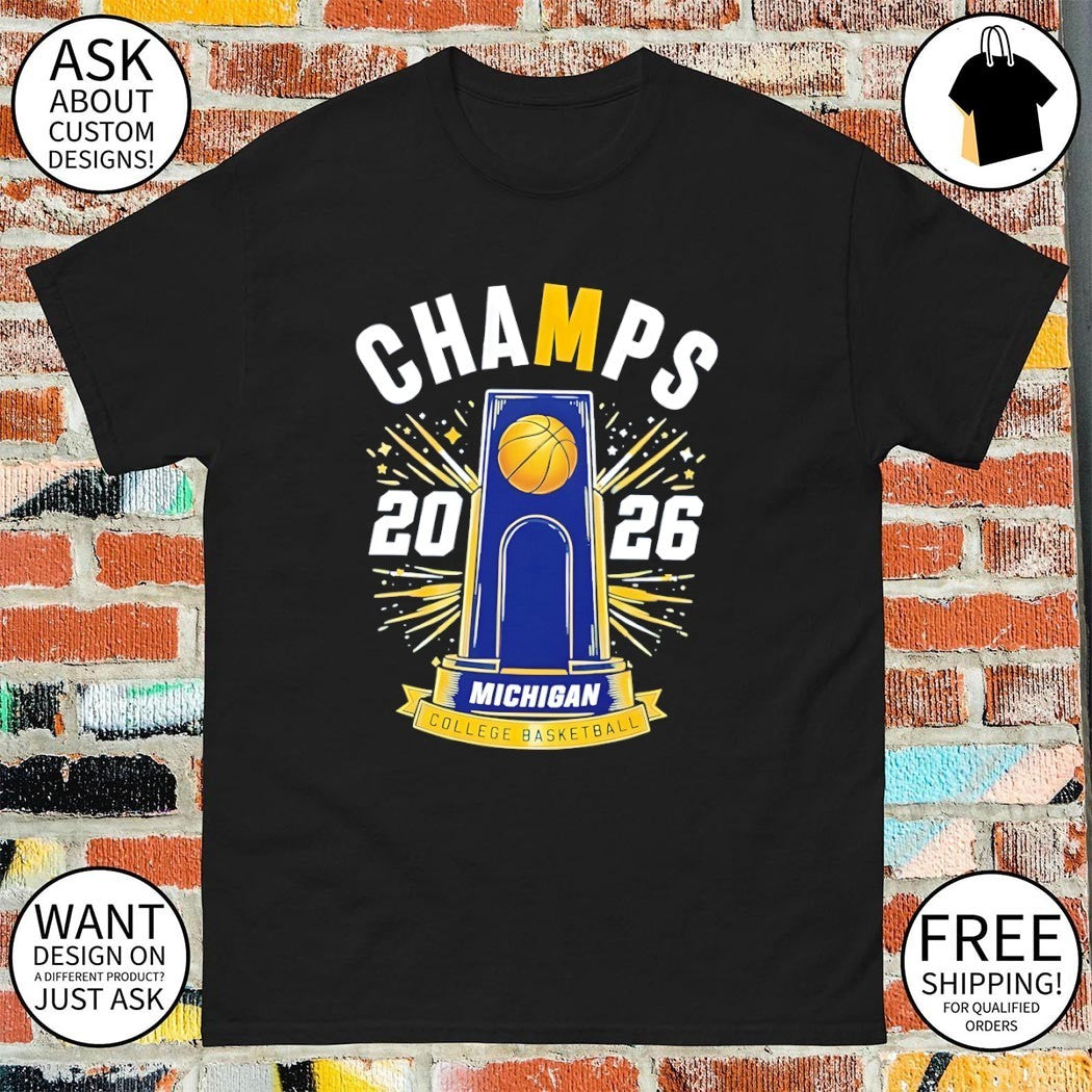 Michigan Wolverines 2026 National Basketball Champs Trophy shirt