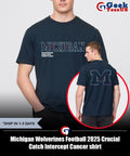 Michigan Wolverines Football 2025 Crucial Catch Intercept Cancer shirt