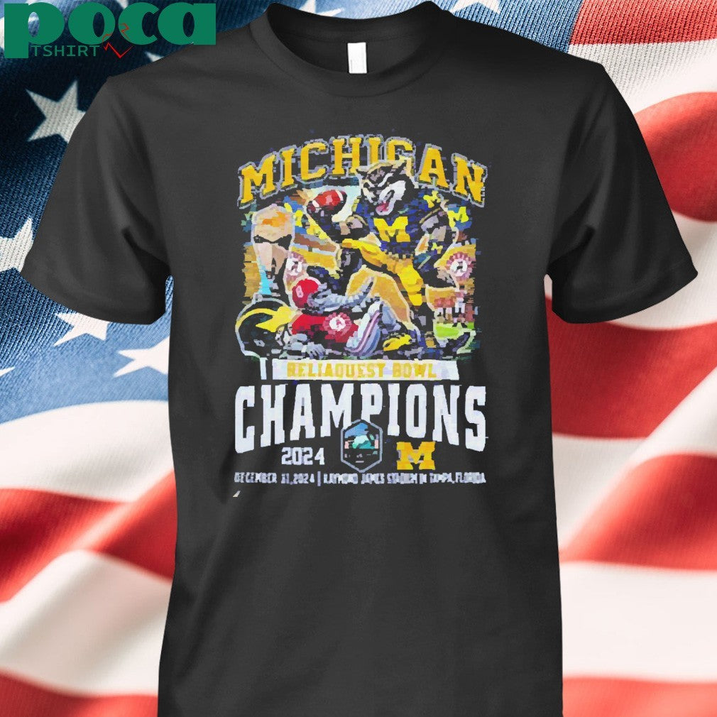 Michigan Wolverines Reliaquest Bowl Champions 2025 Shirt