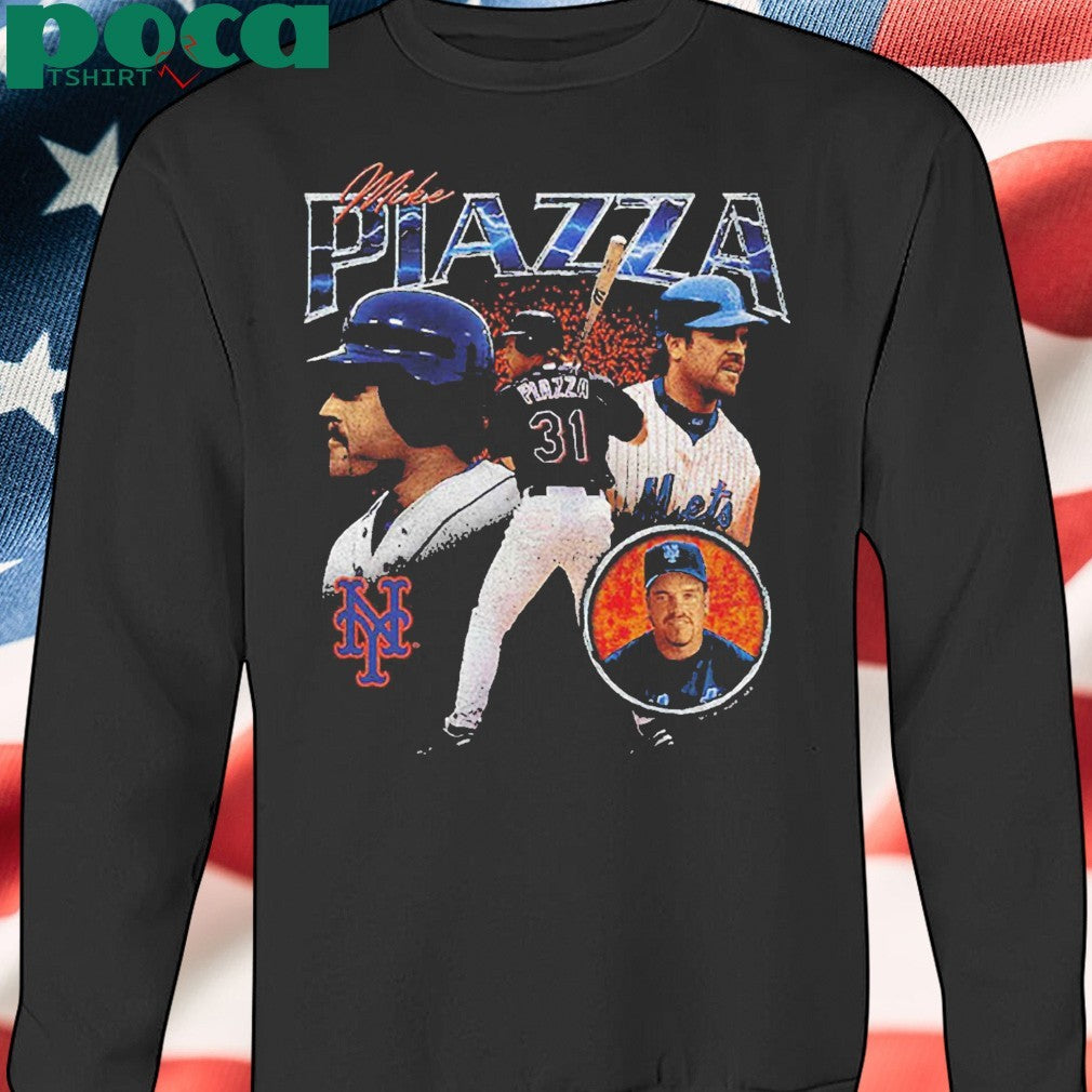 Mike Piazza New York Mets 2000 Subway Series 25th Anniversary Power T-shirt