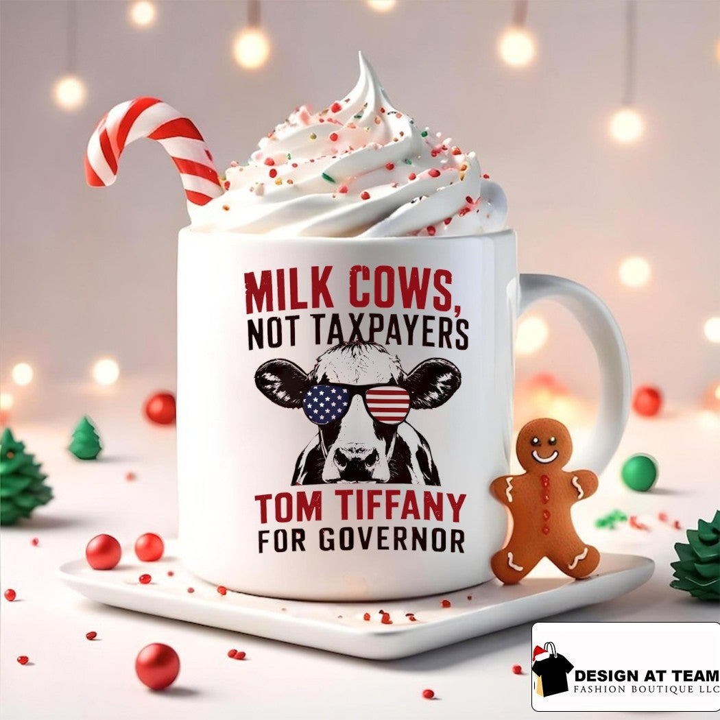 Milk cows not taxpayers tom tiffany for governor America 4th of July shirt