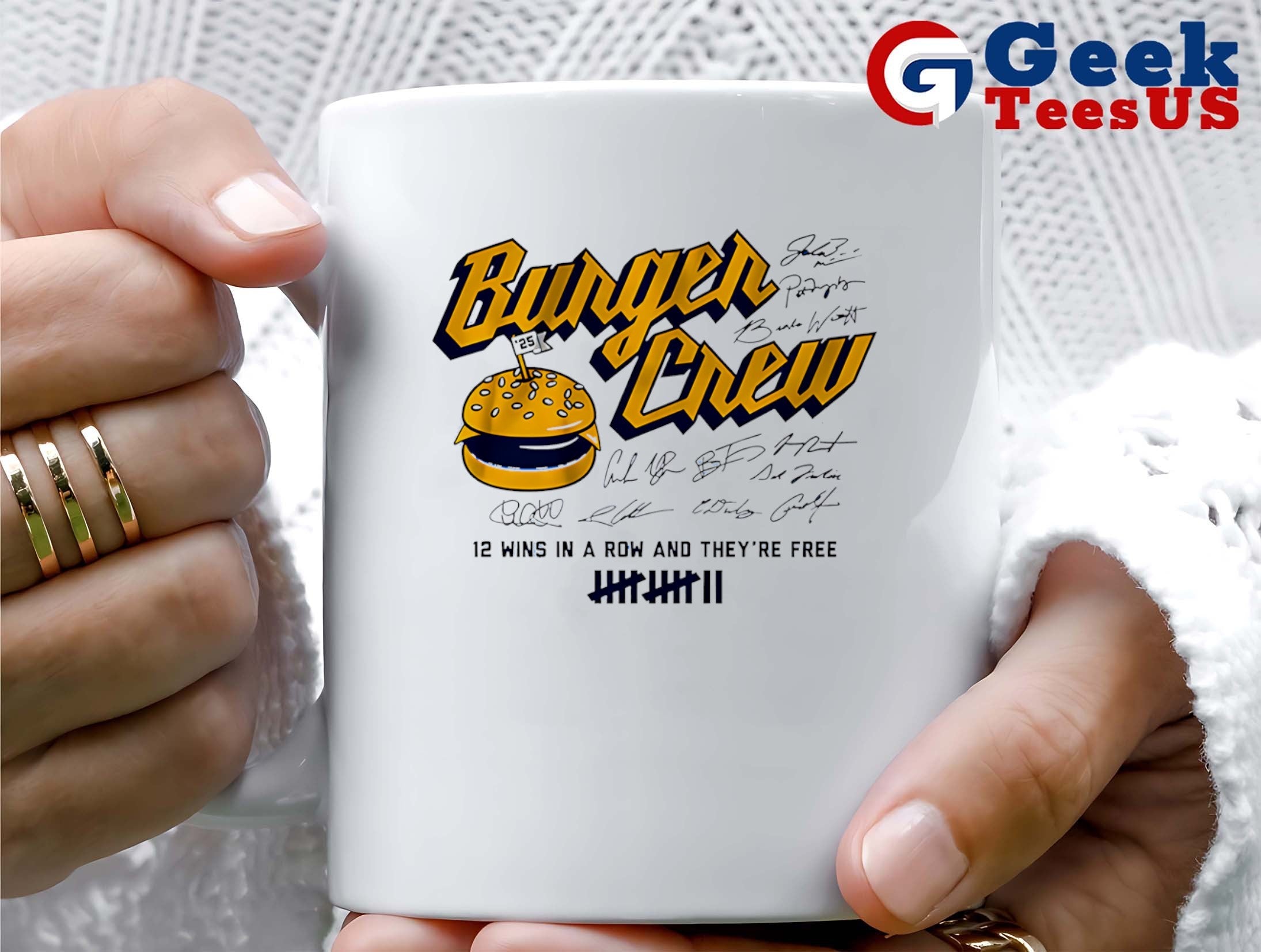 Milwaukee Brewers Burger Crew 12 wins in a row and they’re free signature shirt