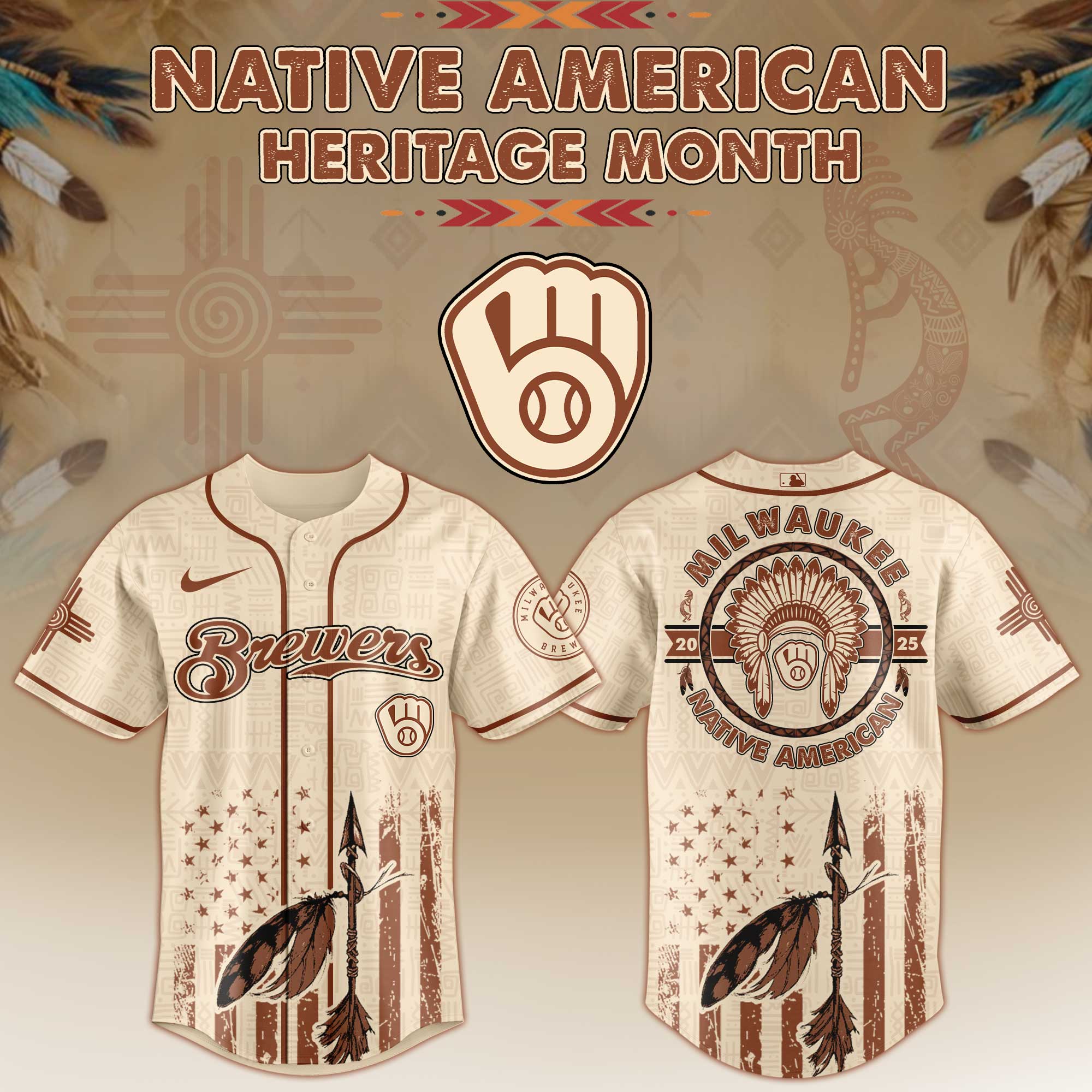 Milwaukee Brewers Native American Heritage Month Jersey 2025