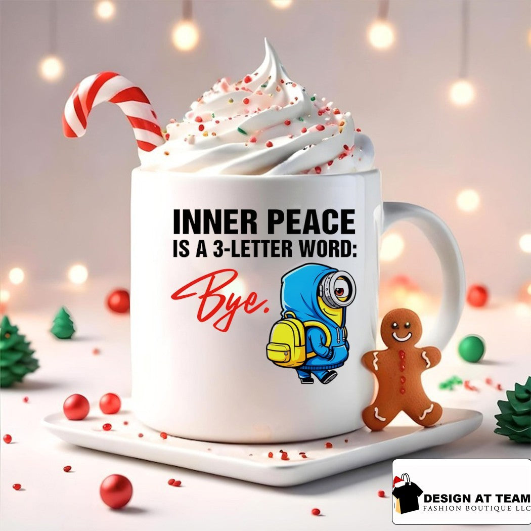 Minion inner peace is a 3-letter word bye shirt