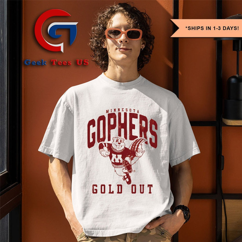 Minnesota Gophers gold out retro shirt