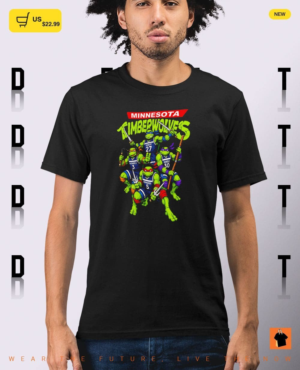 Minnesota Ninja Wolves Ninja Turtles x Minnesota Timberwolves Basketball poster shirt