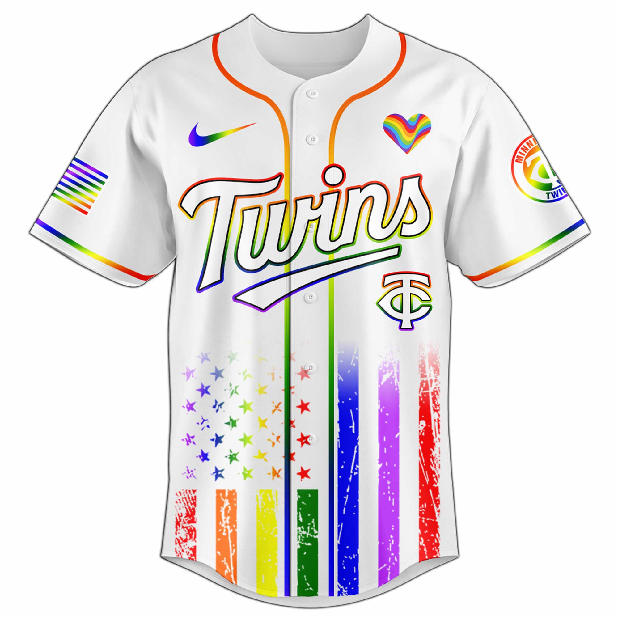 Minnesota Twins Happy Pride Month Baseball Jersey