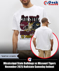 Mississippi State Bulldogs vs Missouri Tigers November 2025 Hailstate Gameday helmet shirt