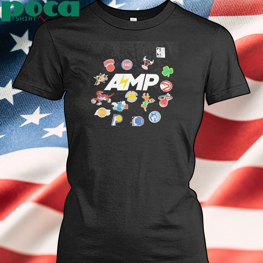 Mitchell & Ness x NBA x AMP Logo T-Shirt