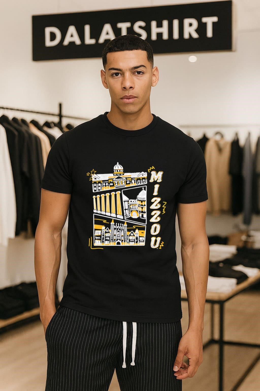 Mizzou University Of Missouri Columns And Campus Buildings Sketch shirt