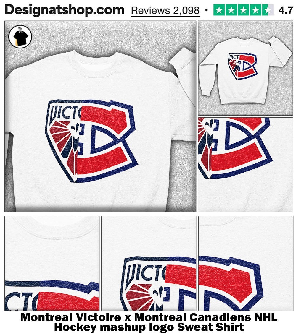 Montreal Victoire x Montreal Canadiens NHL Hockey mashup logo shirt