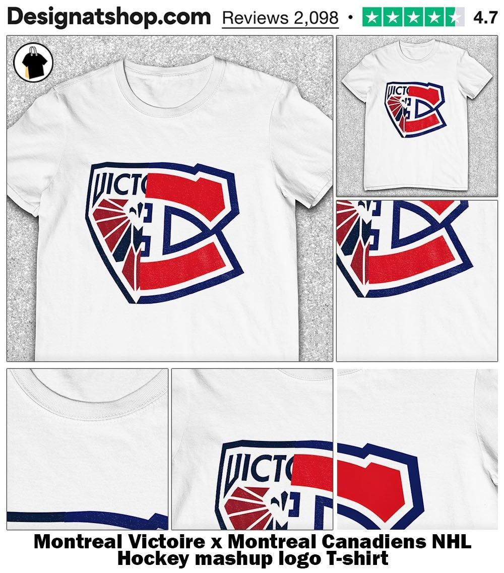 Montreal Victoire x Montreal Canadiens NHL Hockey mashup logo shirt