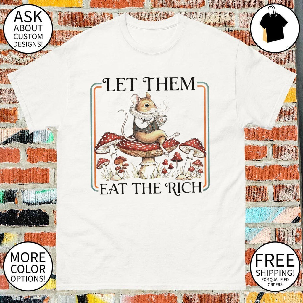Mouse anthropomorphic animal creature let them eat the rich shirt