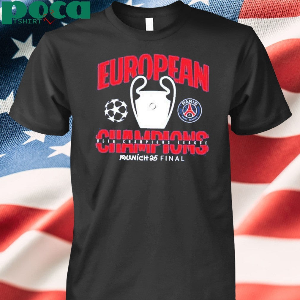 Munich 25 Final PSG UCL Champions 2025 European Champions Graphic T-Shirt