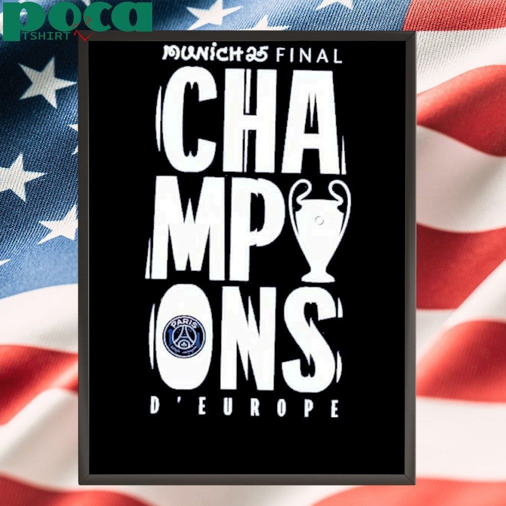 Munich 25 Final PSG UCL Champions 2025 Large Graphic T-Shirt