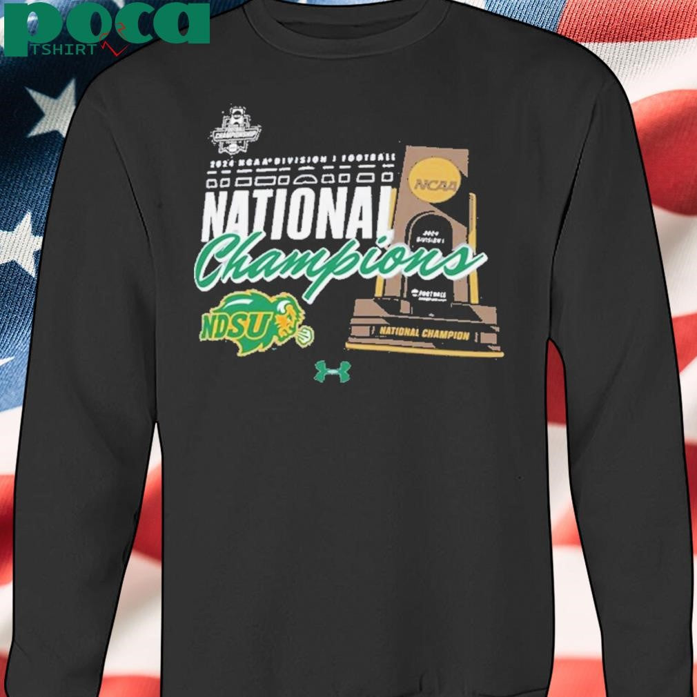 NDSU Football 2024 National Champions Trophy Merchandise By Under Armour Shirt