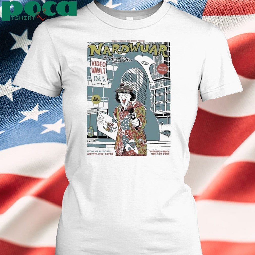 Nardwuar The Human Serviette June 19th 2025 In Chicago At The Avondale Music T-Shirt