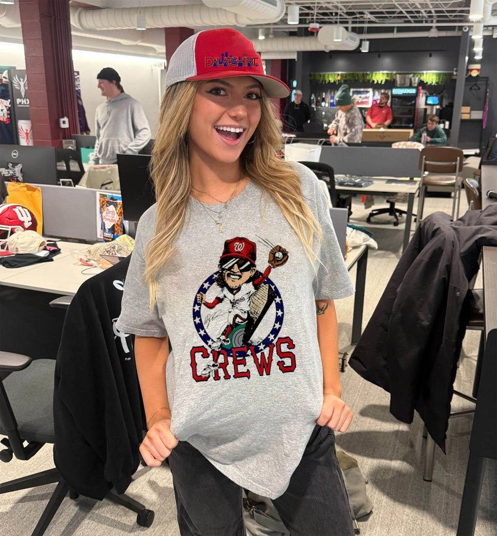 Nationals Dylan Crews Signature MLB cartoon shirt