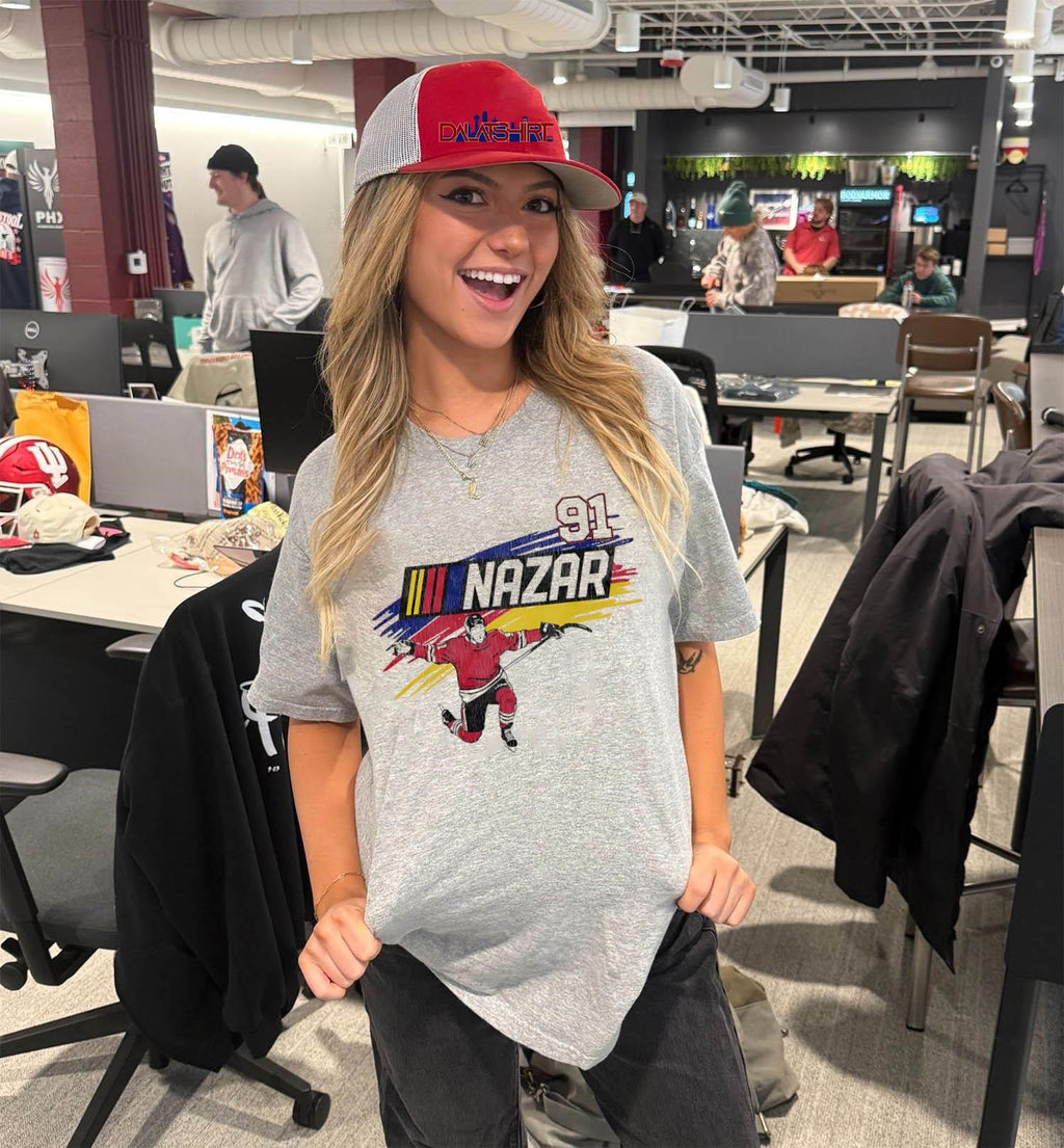 Nazar 91 Chicago Hockey Player Celebration Abstract shirt