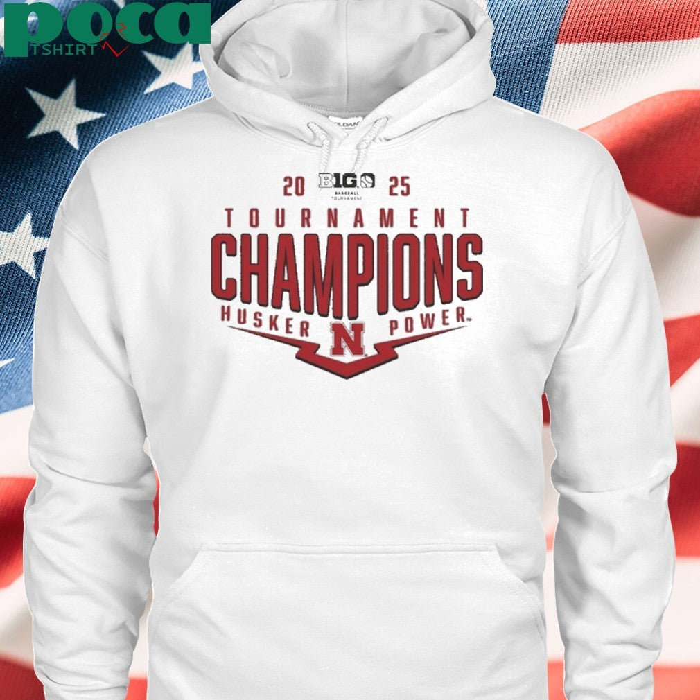 Nebraska Huskers 2025 Big Ten Baseball Conference Tournament Champions Playoff Pitch shirt