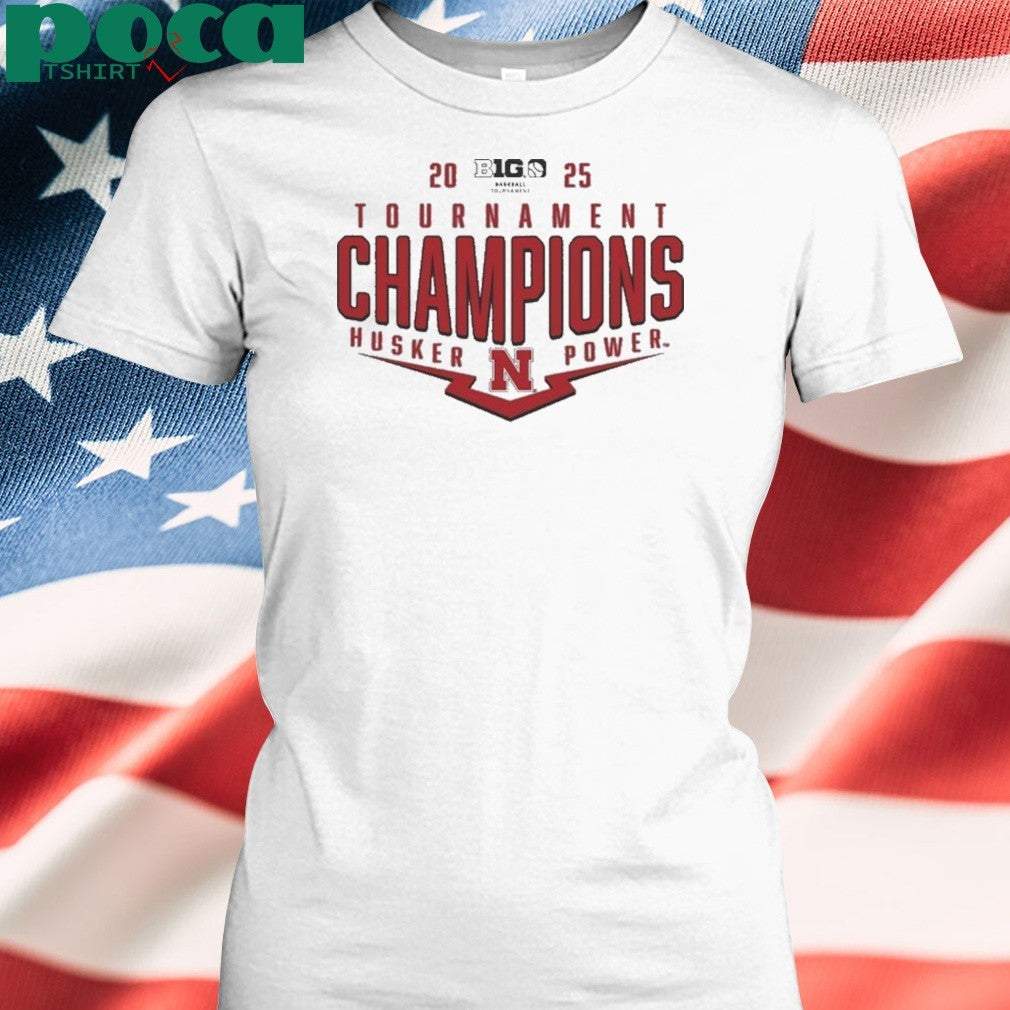 Nebraska Huskers 2025 Big Ten Baseball Conference Tournament Champions Playoff Pitch shirt