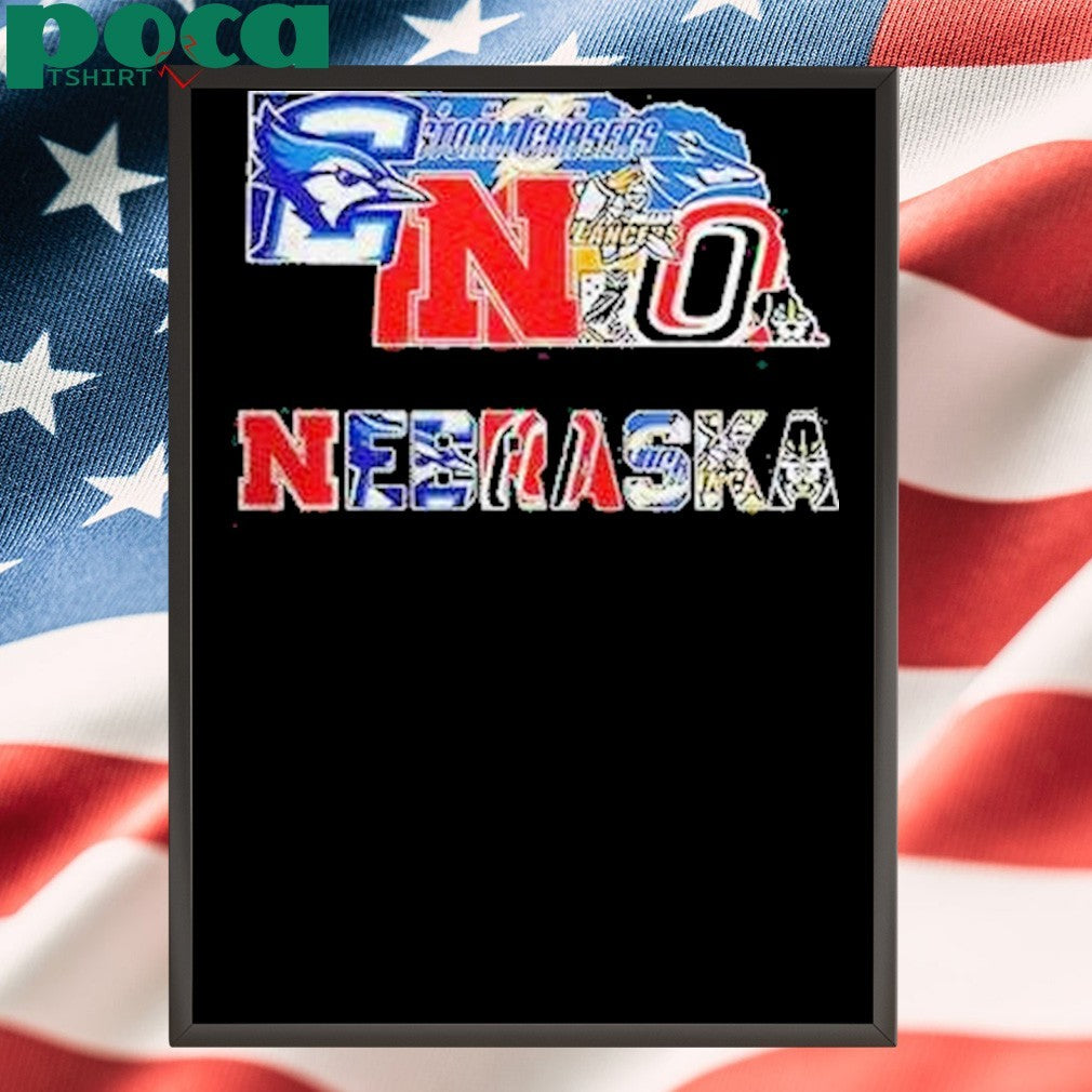 Nebraska Sports Team Map Logo Shirt