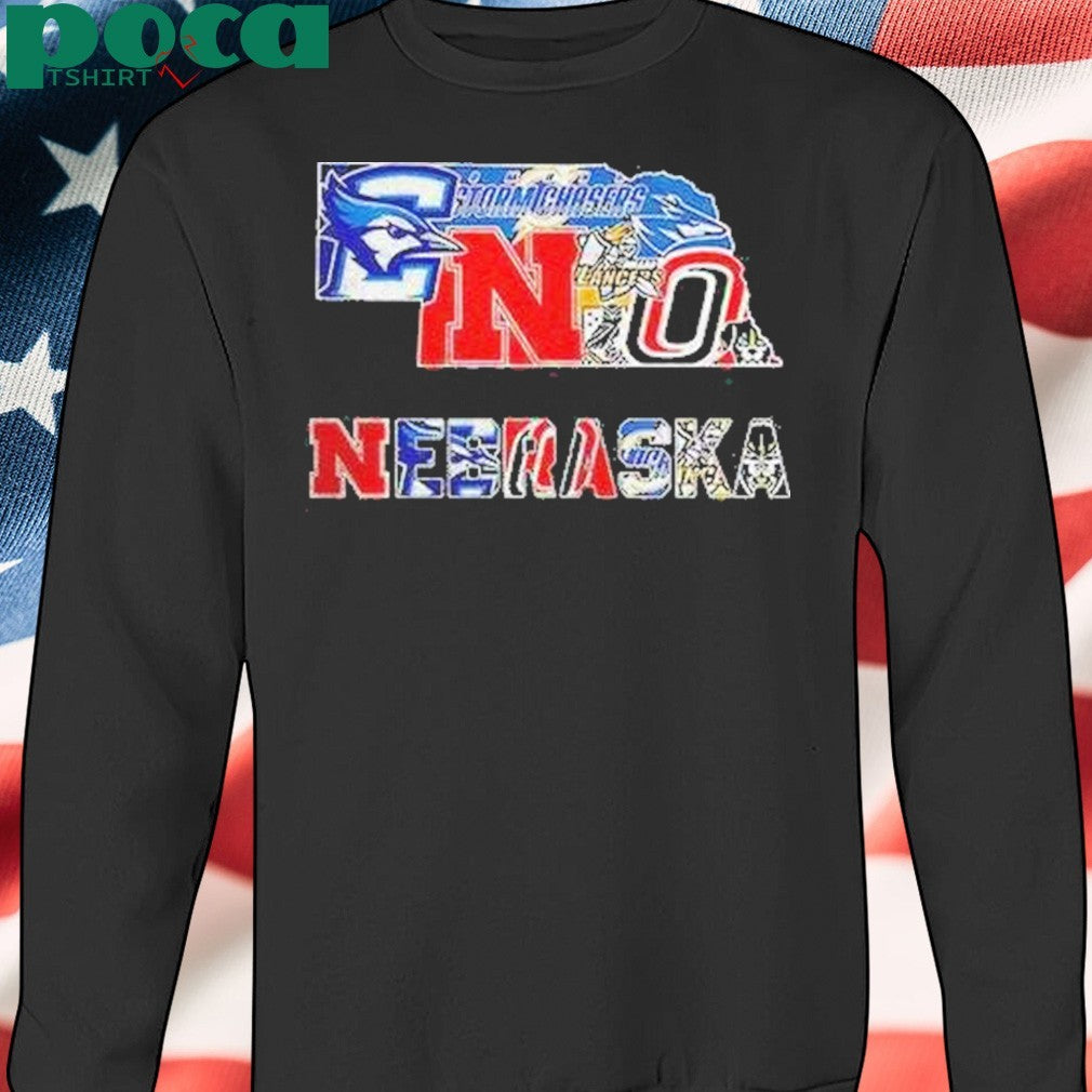 Nebraska Sports Team Map Logo Shirt