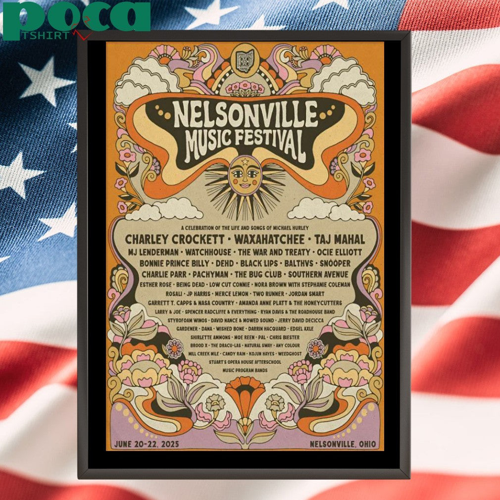 Nelsonville Music Festival Jun 20-22 2025 Nelsonville OH Poster shirt
