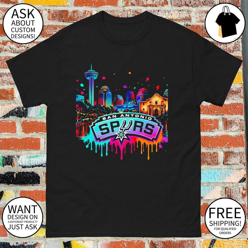 Neon City Skyline San Antonio Spurs Basketball NBA Team 2026 shirt