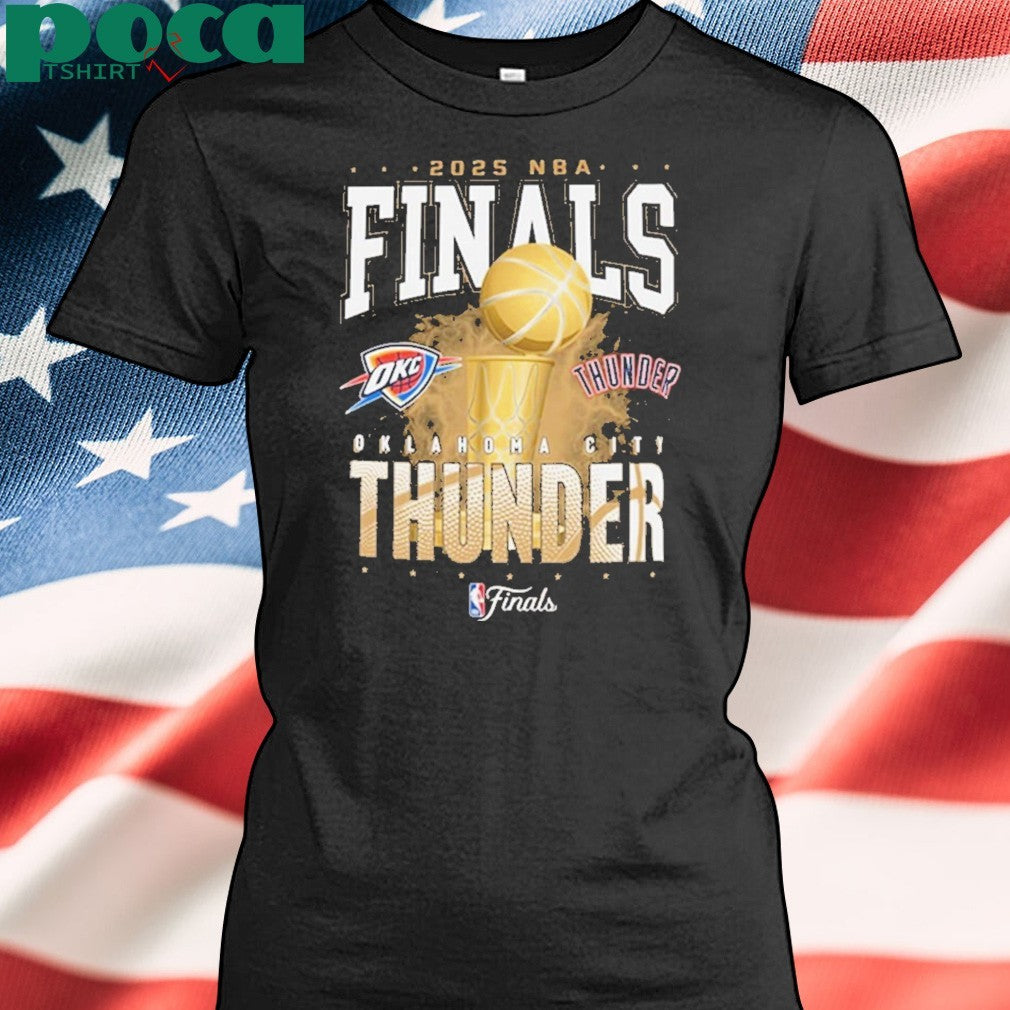 New Era Oklahoma City Thunder Black 2025 Finals Participant shirt