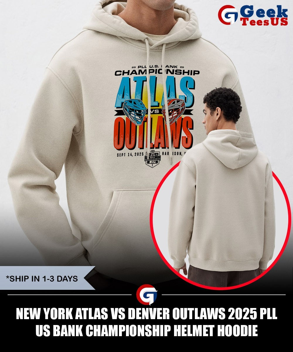 New York Atlas vs Denver Outlaws 2025 PLL US Bank Championship helmet shirt