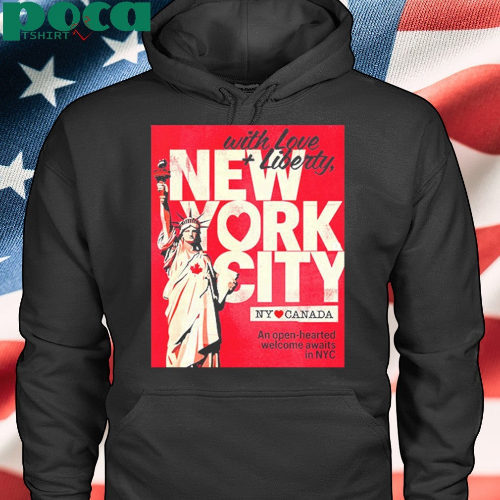 New York City With Love And Liberty An Open Hearted Welcome Awaits In NYC Unisex T-Shirt