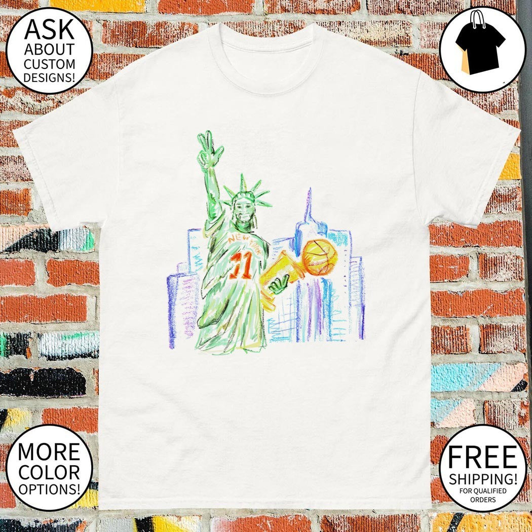 New York Jalen Brunson Statue of Liberty Basketball Trophy Wackjumper x Niko shirt