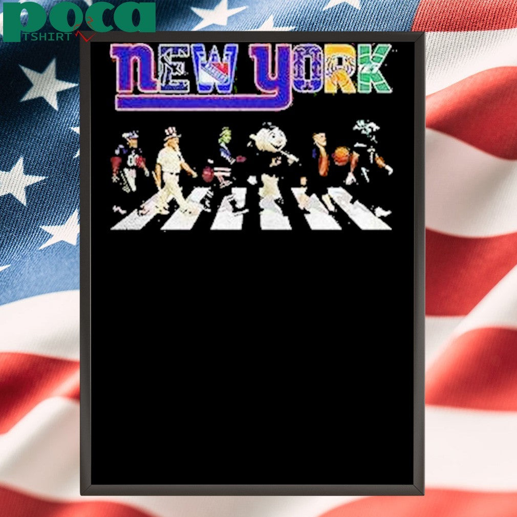 New York Sports Teams Mascot Abbey Road Shirt