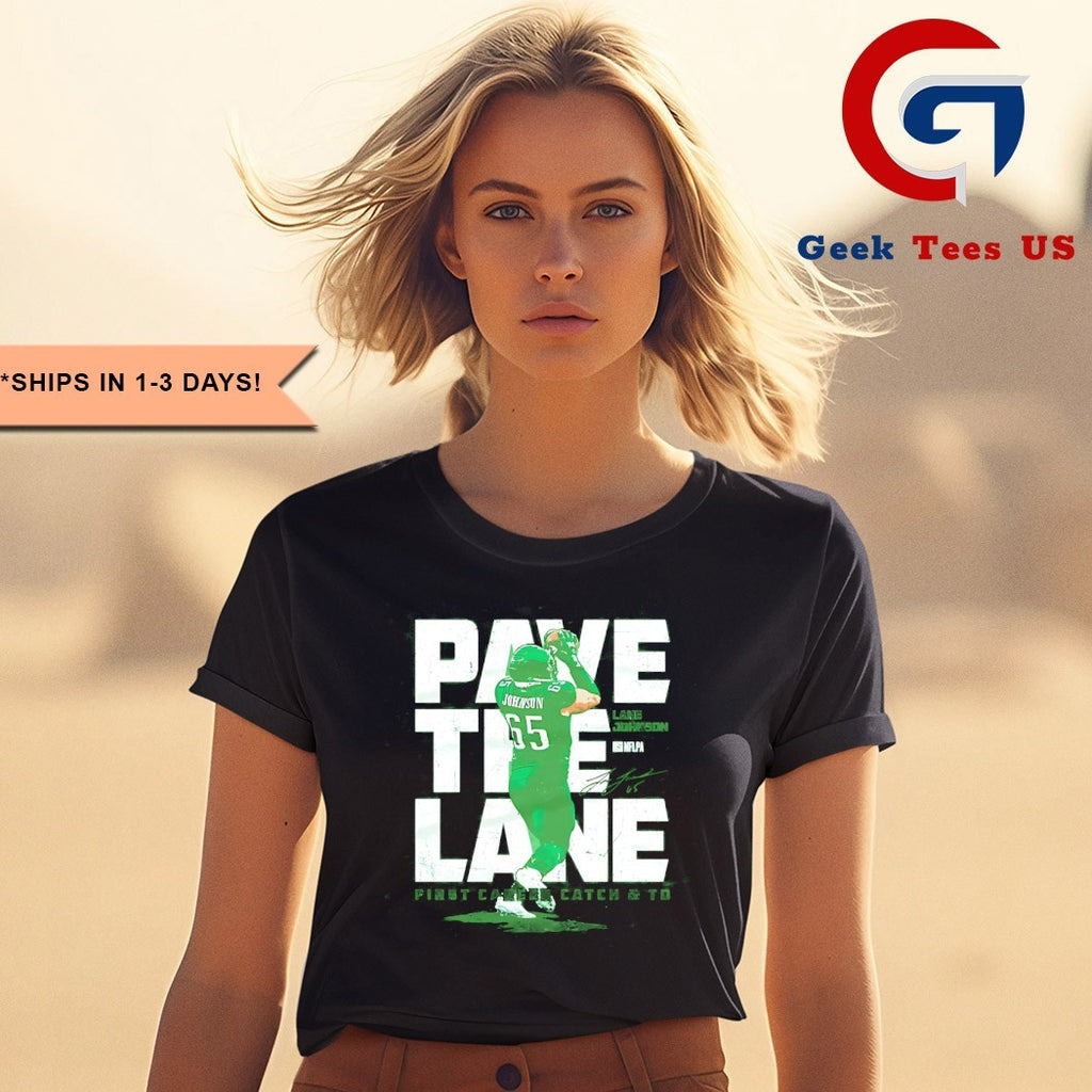 Nick Sirianni wearing Lane Johnson Philadelphia Pave The Lane signature shirt