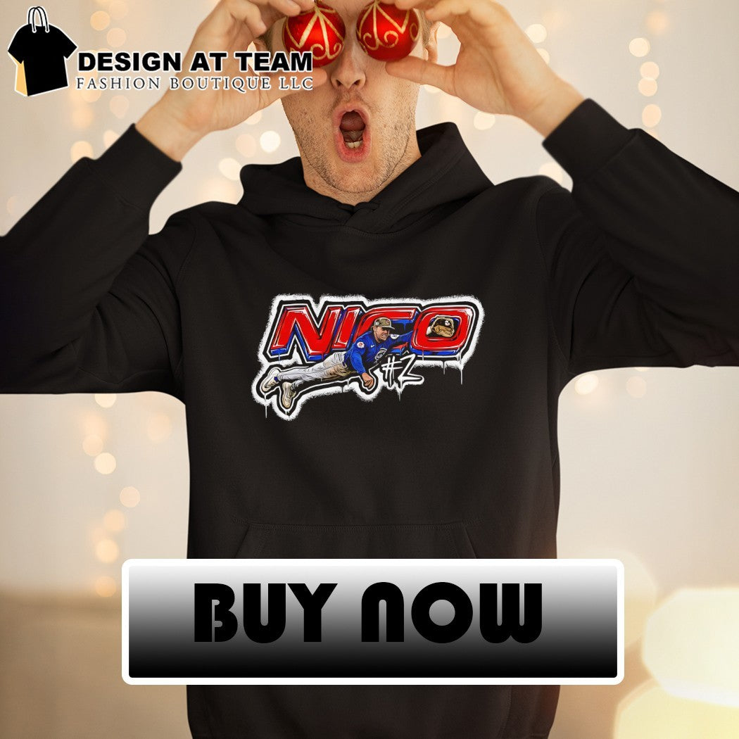 Nico Hoerner #2 Chicago Cubs Baseball MLB 2026 graffiti shirt