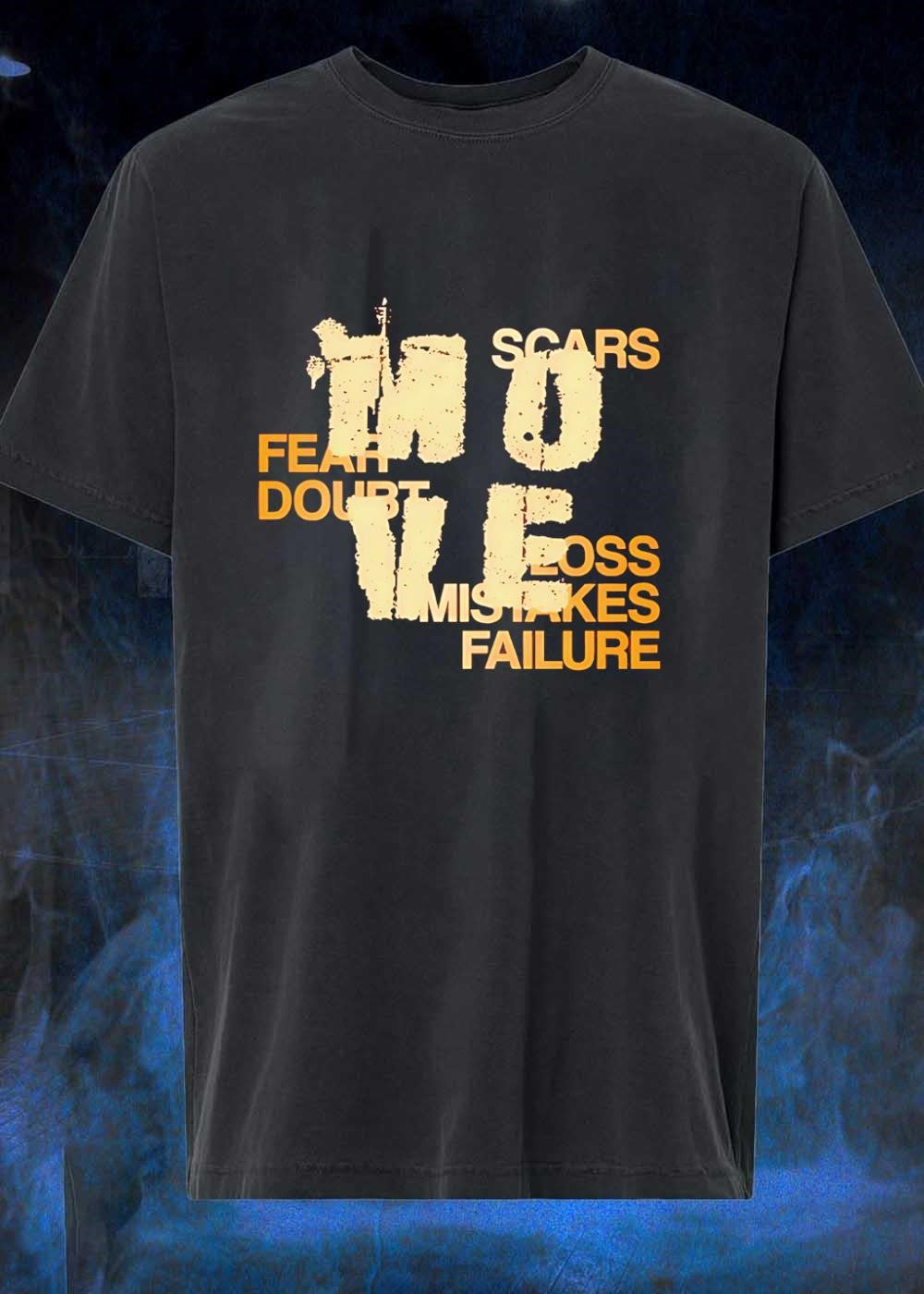 No Scars Fear Doubt Loss Mistakes Failure T-Shirt