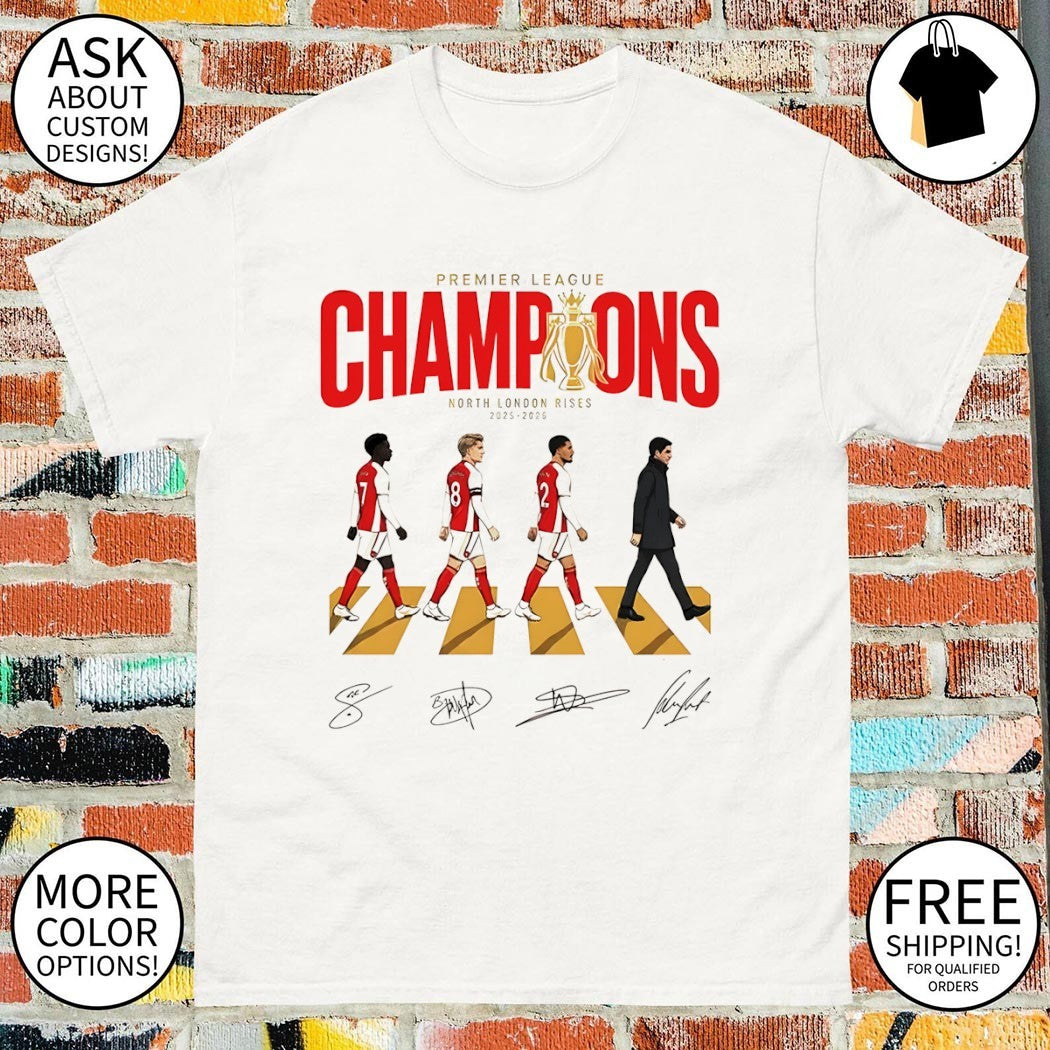 North London Rises Victory Premier League Champions 2025 26 signatures shirt