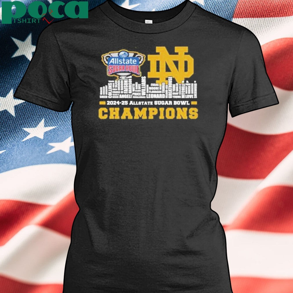 Notre Dame Fighting Irish 2024-25 Sugar Bowl Champions Celebrating Shirt