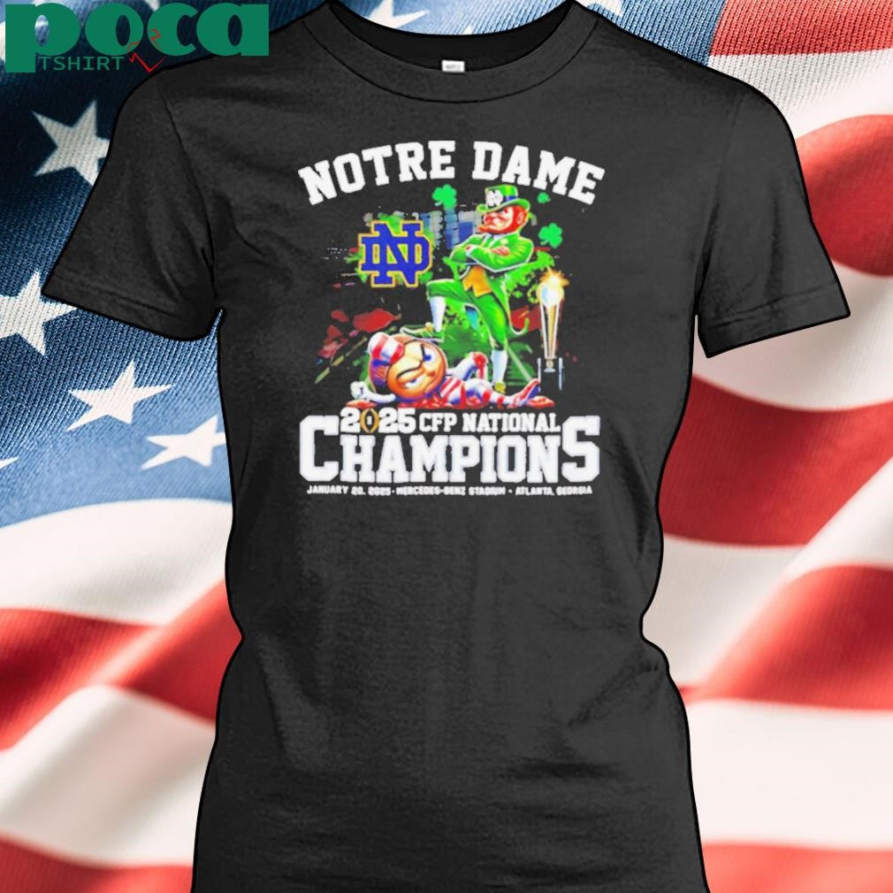 Notre Dame Fighting Irish 2025 CFP National Championship Champions mascot shirt