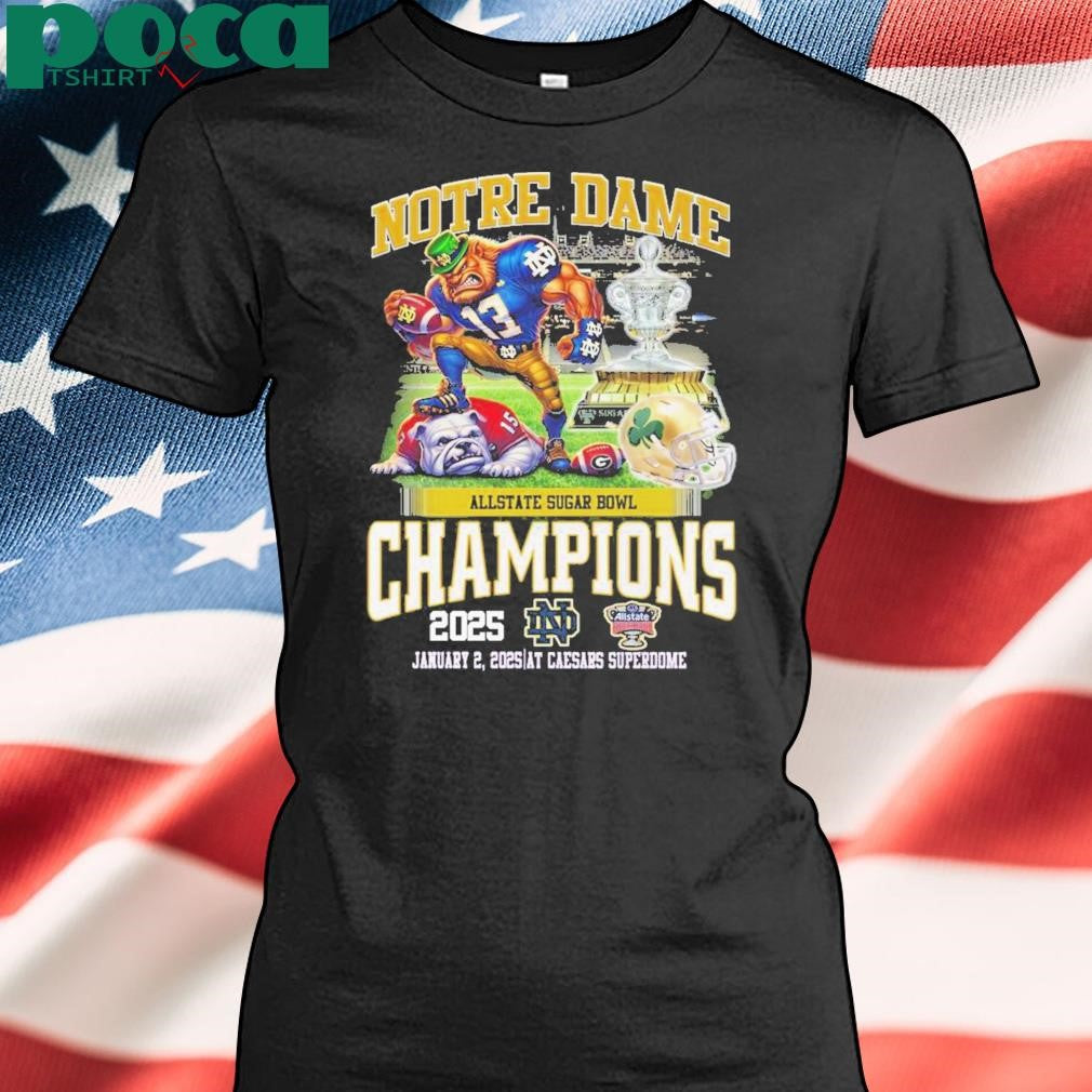 Notre Dame Football Fighting Irish 2025 Sugar Bowl Champions T-Shirt