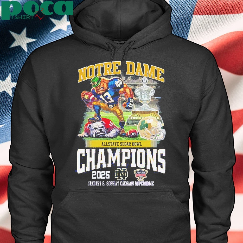 Notre Dame Irish Fighting Allstate Sugar Bowl Champions 2025 Shirt