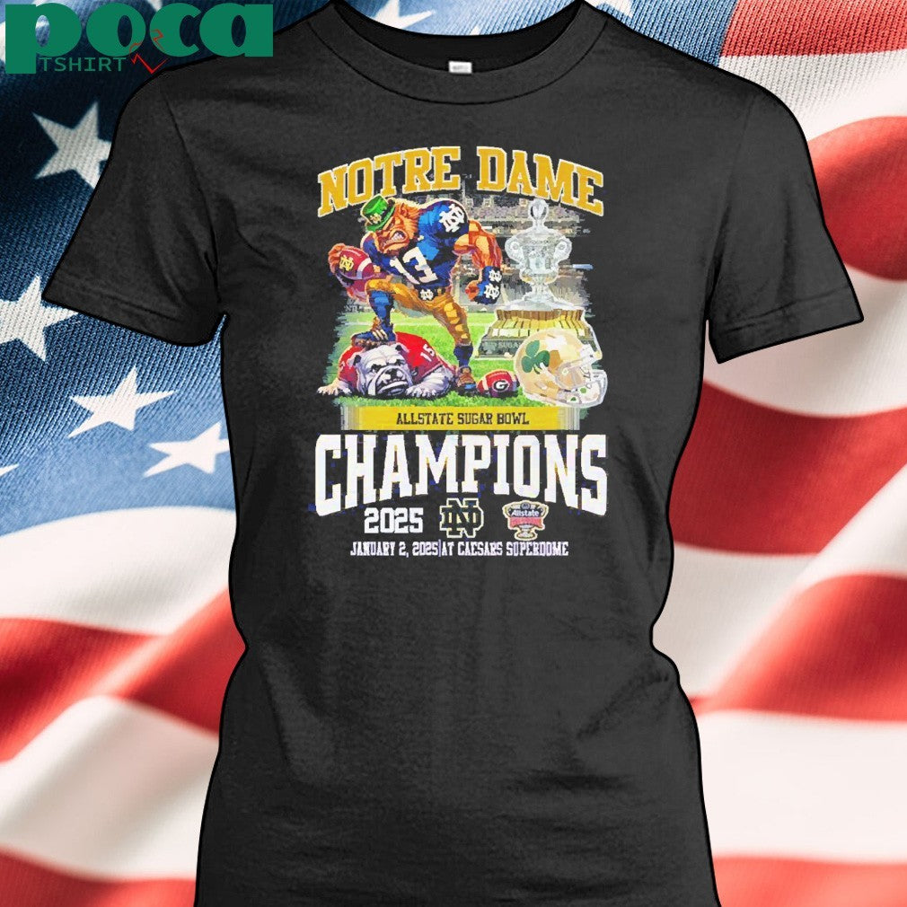 Notre Dame Irish Fighting Allstate Sugar Bowl Champions 2025 Shirt