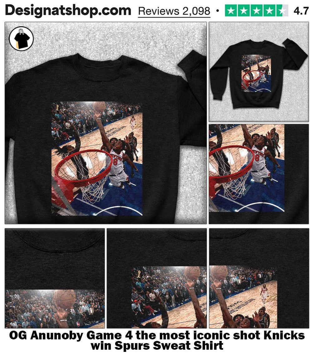 OG Anunoby Game 4 the most iconic shot Knicks win Spurs shirt