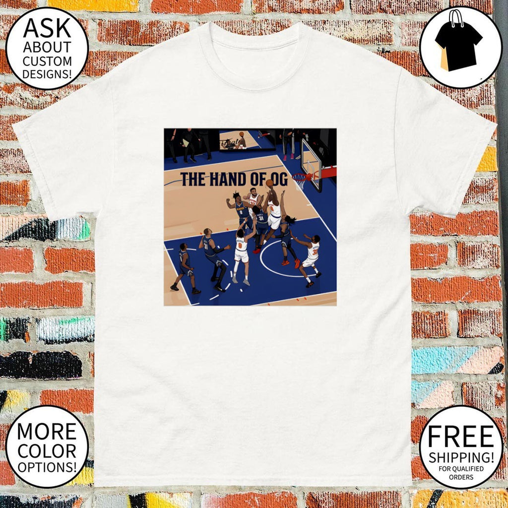 OG Anunoby Tip-In history moment the hand of OG Knicks champions shirt