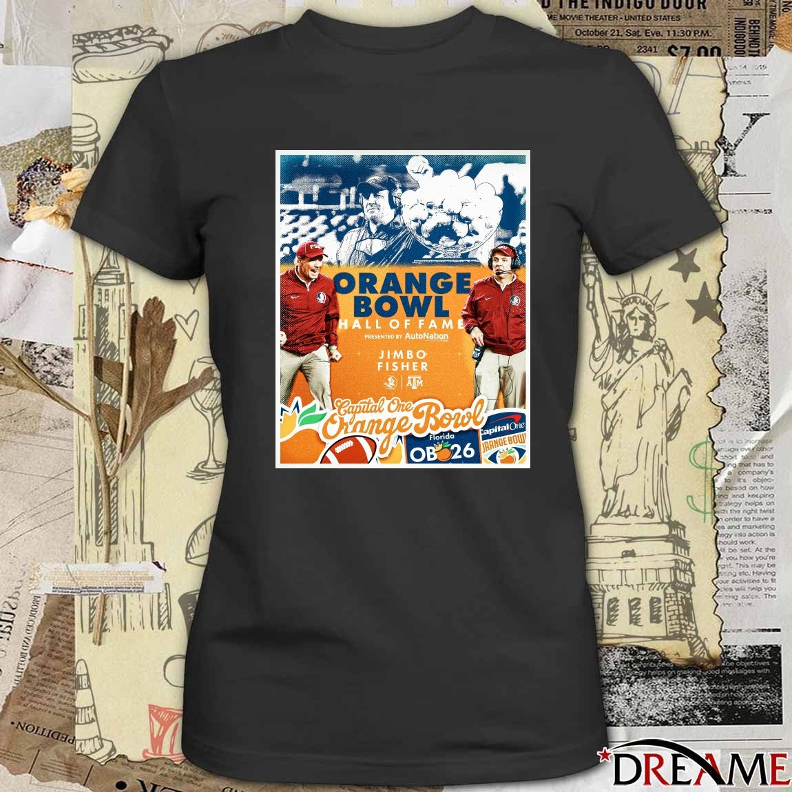 Coach Jimbo Fisher 2025 Orange Bowl Hall of Fame Poster t-shirt