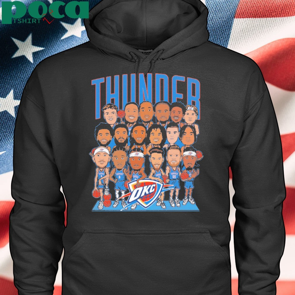 OKC THUNDER 2024-25 ROSTER CARICATURE T-SHIRT