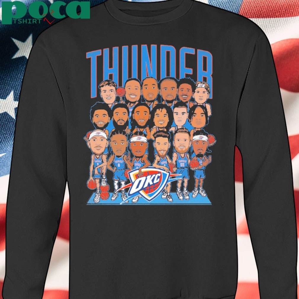 OKC THUNDER 2024-25 ROSTER CARICATURE T-SHIRT