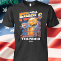 OKC THUNDER 2025 NBA FINALS VINTAGE HOOP & TROPHY T-SHIRT
