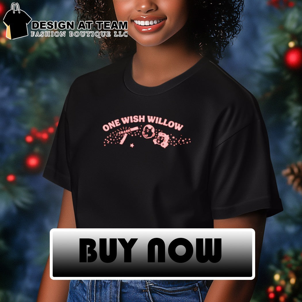 Obsession One Wish Willow illustration on a bright red shirt